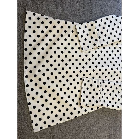 GRACE CHUANG Women's Small Polka Dot Duster Jacket Coat S White Black - Picture 16 of 16